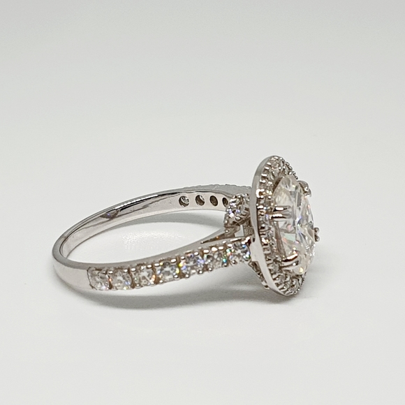 2Ct Oval Cut Moissanite Engagement Ring In Gold - Picture 11 of 16